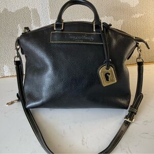 Dooney & Bourke Black Pebbled Leather Satchel